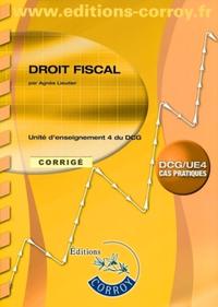Picture of DROIT FISCAL. CORRIGE. UNITE D'ENSEIGNEMENT 4 DU DCG. POCHETTE CAS PRATIQUES 200