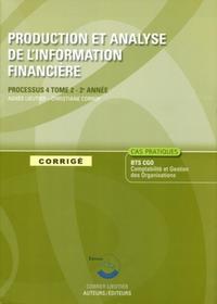 Image de PRODUCTION ET ANALYSE DE L'INFORMATION FINANCIERE T2.POCHETTE CORRIGE. PROCESSUS