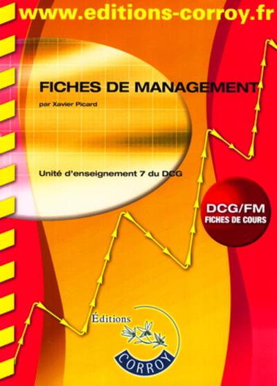 Picture of FICHES DE MANAGEMENT - UNITE D'ENSEIGNEMENT 7 DU DCG (POCHETTE)