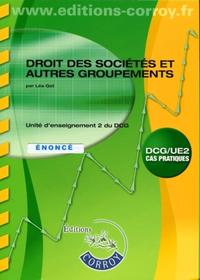 Picture of DROIT DES SOCIETES ET AUTRES GROUPEMENTS. POCHETTE ENONCE. UE 2 DU DCG. CAS PRAT