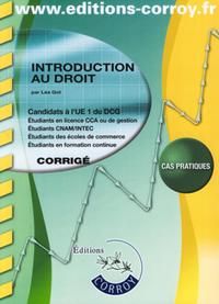 Picture of INTRODUCTION AU DROIT CORRIGE - CANDIDATS A L'UE 1 DU DCG (POCHETTE)