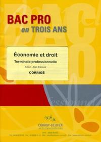 Image de Bac Pro en trois ans - Economie et droit - Corrigé