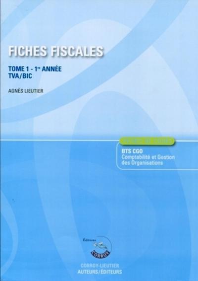 Image de FICHES FISCALES T1 - 1ERE ANNEE - TVA/BIC (POCHETTE)