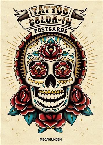 Picture of Tattoo Colour-In Postcards /anglais