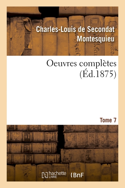 Image de Oeuvres complètes. Tome 7