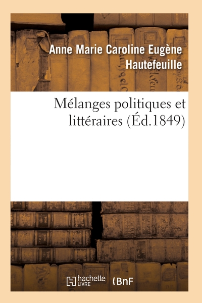 Image de Mélanges politiques et littéraires