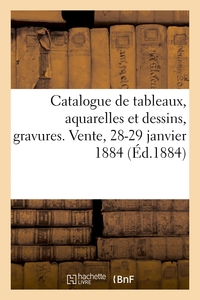 Image de Catalogue de tableaux anciens et modernes, aquarelles et dessins, gravures anciennes