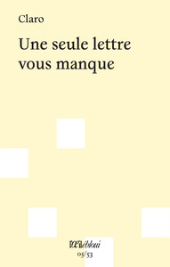 Picture of Une seule lettre vous manque