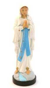 Image de Statue résine décorée 16cms - Notre Dame de Lourdes