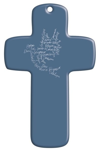 Image de Croix bois imprimée Sisters 30 - Mots Colombe