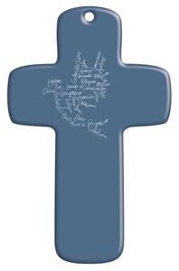 Image de Croix bois imprimée Sisters 30 - Mots Colombe