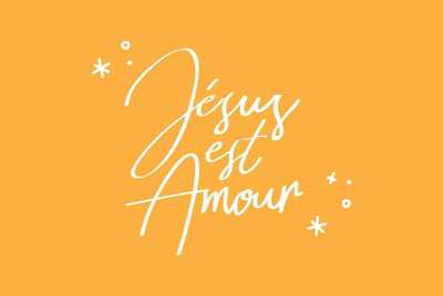 Picture of Lot de 20 - Carte simple Jésus est Amour