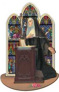 Image de Sainte Rita - Saint en bois à assembler (taille 12 cm)