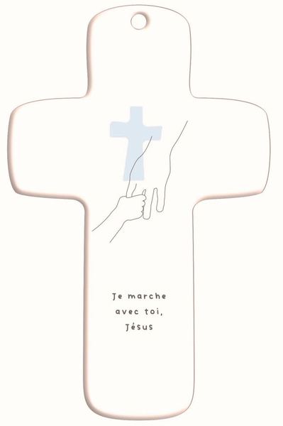 Image de Croix bois imprimée Sisters 36 - Je marche avec toi Jésus