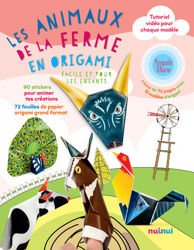 Image de Les animaux de la ferme en origami facile et pour les enfants