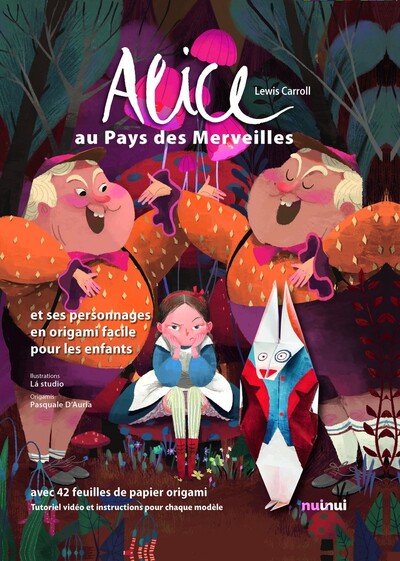 Image de Alice au Pays des Merveilles et ses personnages en origami facile pour les enfants
