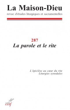 Picture of LA MAISON-DIEU NUMERO 287 LA PAROLE ET LE RITE
