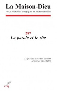 Picture of LA MAISON-DIEU NUMERO 287 LA PAROLE ET LE RITE