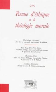 Image de REVUE D'ÉTHIQUE ET DE THÉOLOGIE MORALE 275