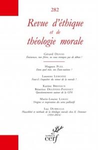 Image de REVUE D'ETHIQUE ET DE THEOLOGIE MORALE - NUMERO 282
