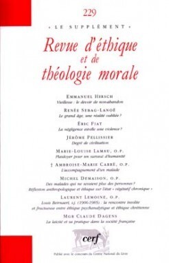 Image de REVUE D'ÉTHIQUE ET DE THÉOLOGIE MORALE 229