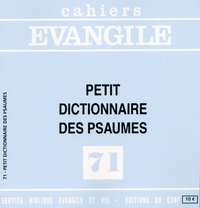 Image de Cahies Evangile numéro 71 Petit dictionnaire des psaumes