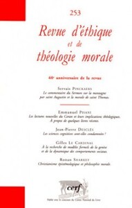 Image de REVUE D'ÉTHIQUE ET DE THÉOLOGIE MORALE 253