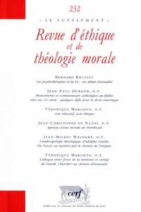 Image de REVUE D'ÉTHIQUE ET DE THÉOLOGIE MORALE 232
