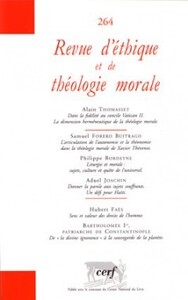 Image de REVUE D'ETHIQUE ET DE THEOLOGIE MORALE NUMERO 264
