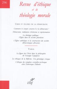 Image de REVUE D'ETHIQUE ET DE THEOLOGIE MORALE NUMERO 296