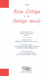 Image de REVUE D'ÉTHIQUE ET DE THÉOLOGIE MORALE 270