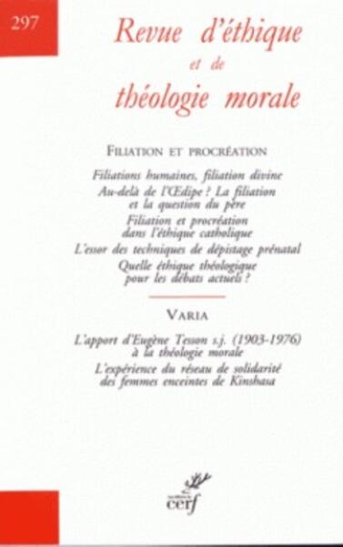 Image de REVUE D'ETHIQUE ET DE THÉOLOGIE MORALE 297