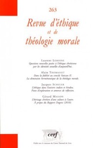 Image de REVUE D'ÉTHIQUE ET DE THÉOLOGIE MORALE 263