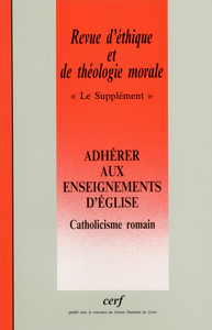 Image de REVUE D'ÉTHIQUE ET DE THÉOLOGIE MORALE 216