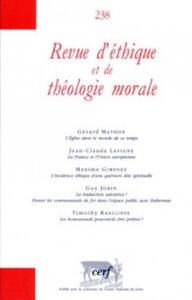 Image de REVUE D'ETHIQUE ET DE THEOLOGIE MORALE - SUPPLEMENT NUMERO 238
