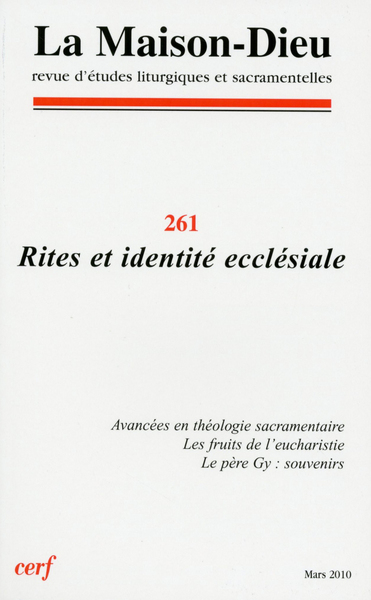 Picture of MAISON-DIEU 261 - RITES ET IDENTITÉ ECCLÉSIALE