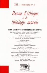 Image de REVUE D'ÉTHIQUE ET DE THÉOLOGIE MORALE 241