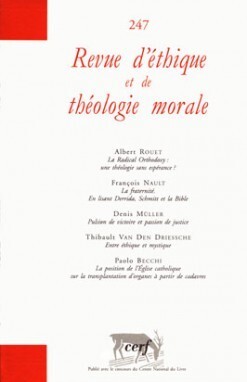 Image de REVUE D'ETHIQUE ET DE THEOLOGIE MORALE NUMERO 247