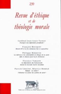 Image de REVUE D'ÉTHIQUE ET DE THÉOLOGIE MORALE 239