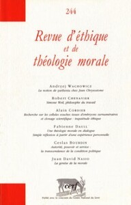 Image de REVUE D'ETHIQUE ET DE THEOLOGIE MORALE NUMERO 244