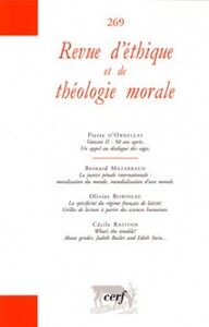Image de REVUE D'ÉTHIQUE ET DE THÉOLOGIE MORALE 269