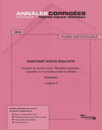Picture of Assistant socio-éducatif 2020 - catégorie A