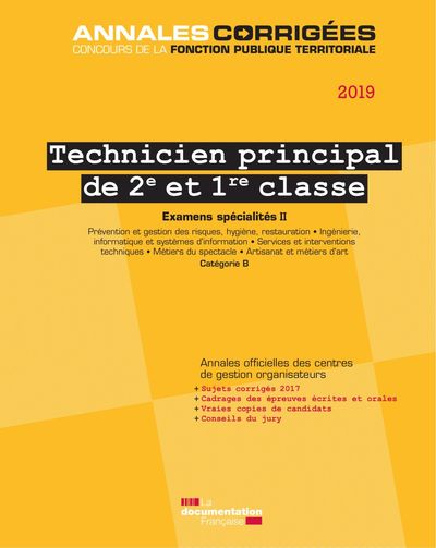 Picture of Technicien principal de 2e et 1re classe 2019 - Examens spécialités II