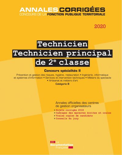 Image de Technicien principal de 2e classe 2020 - Concours spécialité ii