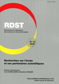 Picture of RDST, N 13/2016. RECHERCHES SUR L'ECOLE ET SES PARTENAIRES