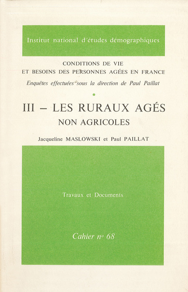 Picture of Conditions de vie et besoins des personnes âgées en France III