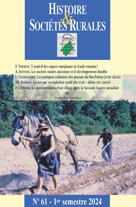 Picture of HISTOIRE & SOCIETES RURALES, NO 61. 1ER SEMESTRE 2024