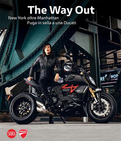 Image de The Way Out New York Beyond Manhattan Riding Away on a Ducati /anglais
