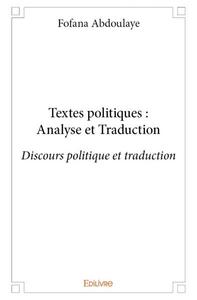 Image de Textes politiques : analyse et traduction