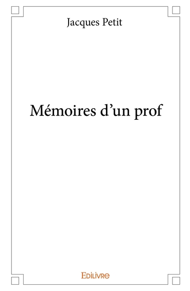 Picture of Mémoires d'un prof